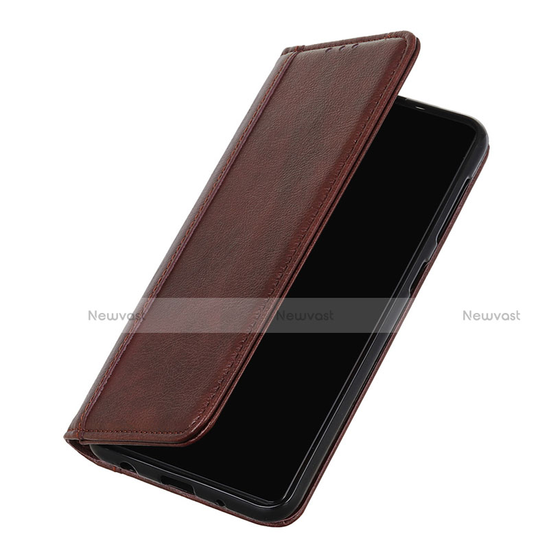 Leather Case Stands Flip Cover L04 Holder for Sharp AQUOS Sense4 Plus