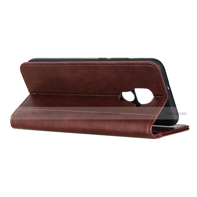 Leather Case Stands Flip Cover L04 Holder for Sharp AQUOS Sense4 Plus