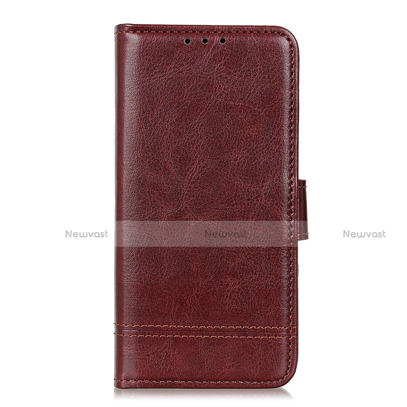Leather Case Stands Flip Cover L04 Holder for Sony Xperia 5 II Brown