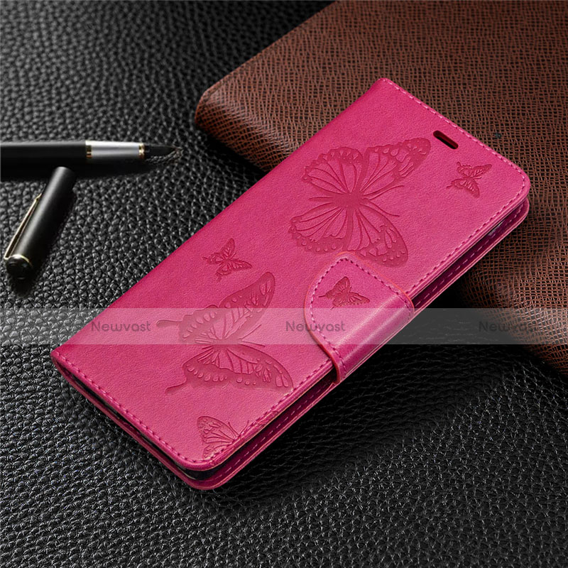 Leather Case Stands Flip Cover L04 Holder for Sony Xperia L4 Hot Pink