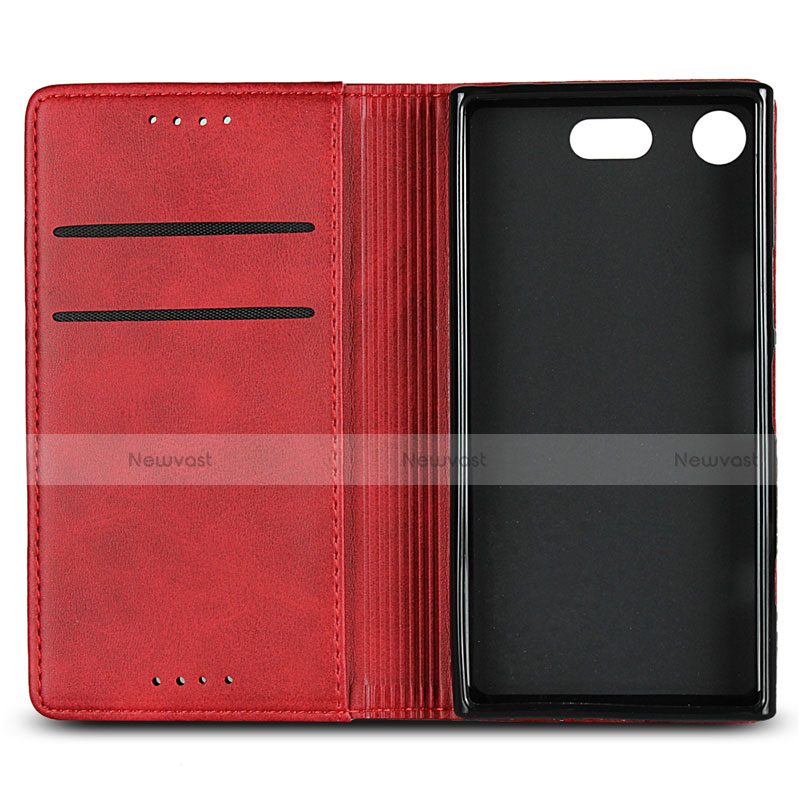 Leather Case Stands Flip Cover L04 Holder for Sony Xperia XZ1 Compact