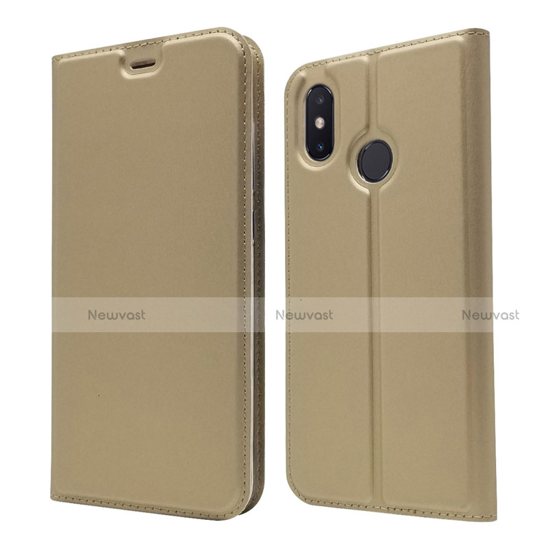 Leather Case Stands Flip Cover L04 Holder for Xiaomi Mi 8 Gold