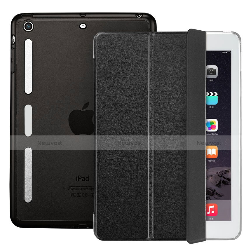 Leather Case Stands Flip Cover L05 for Apple iPad Mini 2 Black