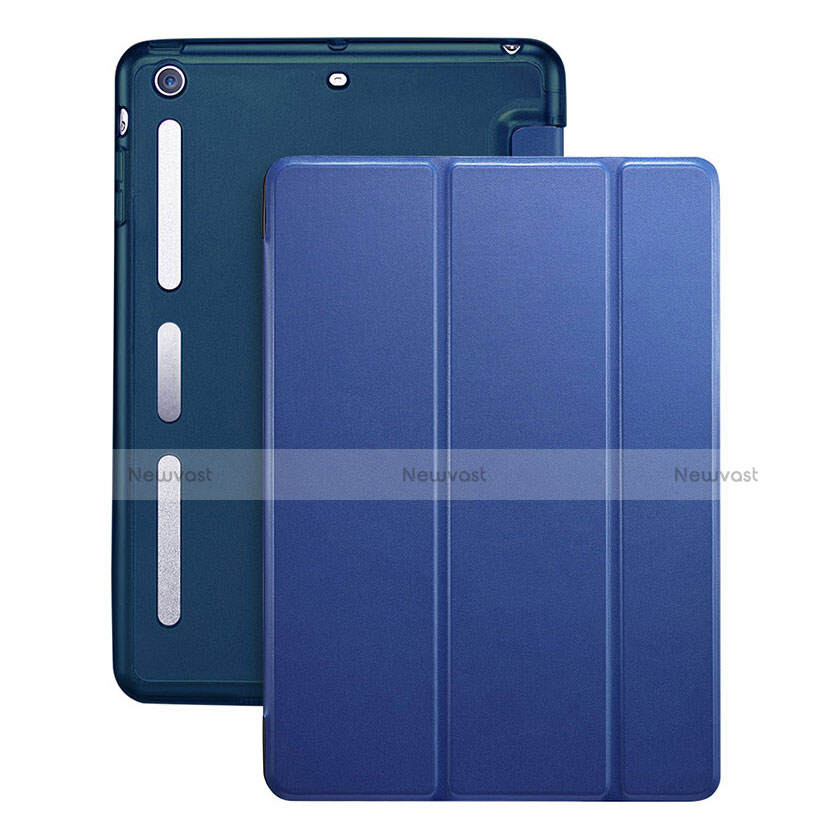 Leather Case Stands Flip Cover L05 for Apple iPad Mini 2 Blue