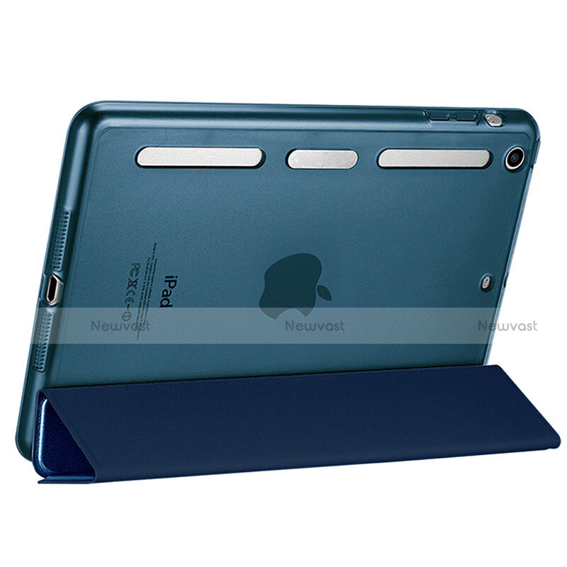 Leather Case Stands Flip Cover L05 for Apple iPad Mini 2 Blue