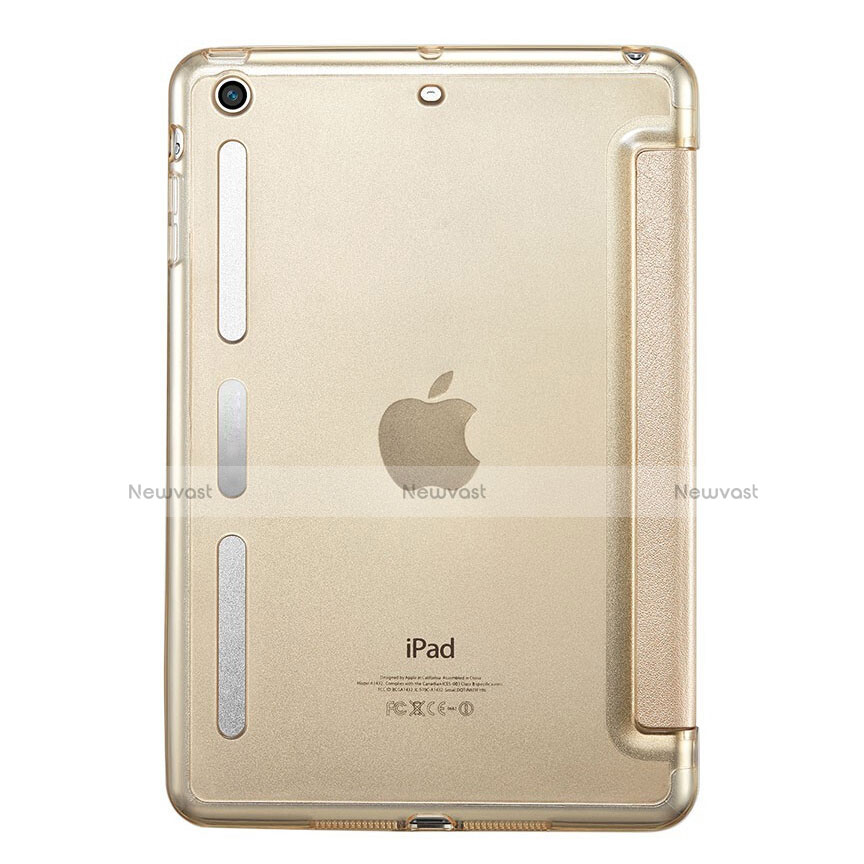 Leather Case Stands Flip Cover L05 for Apple iPad Mini 2 Gold