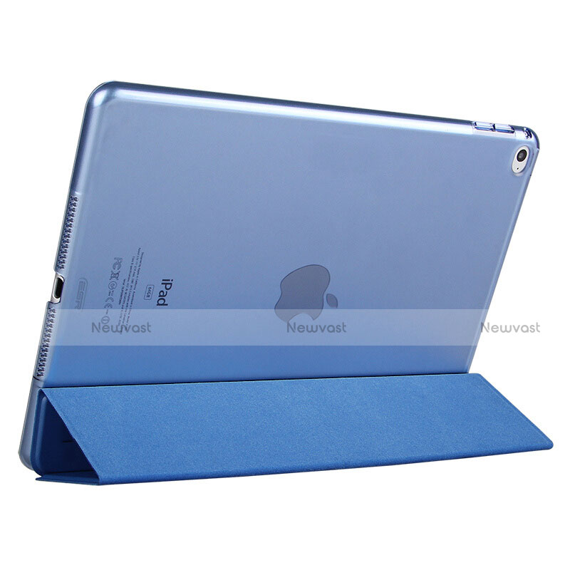 Leather Case Stands Flip Cover L05 for Apple iPad Mini 4 Blue