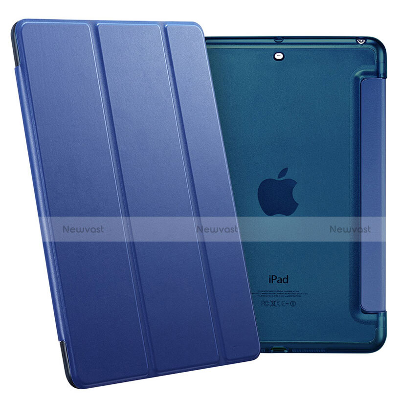 Leather Case Stands Flip Cover L05 for Apple iPad Mini Blue