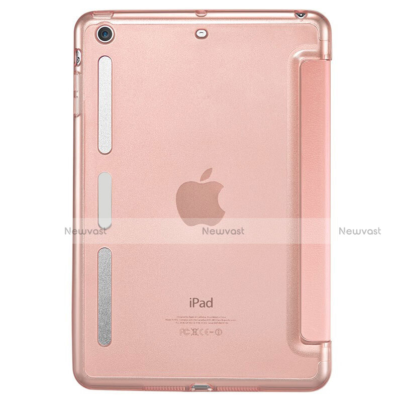 Leather Case Stands Flip Cover L05 for Apple iPad Mini Rose Gold