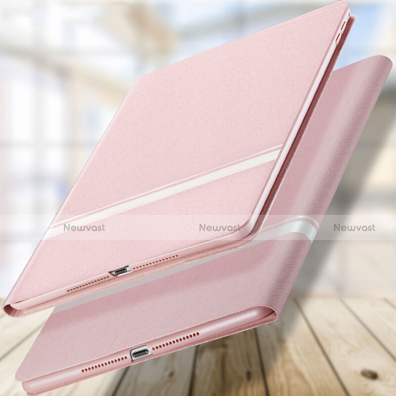 Leather Case Stands Flip Cover L05 for Apple New iPad 9.7 (2017) Pink