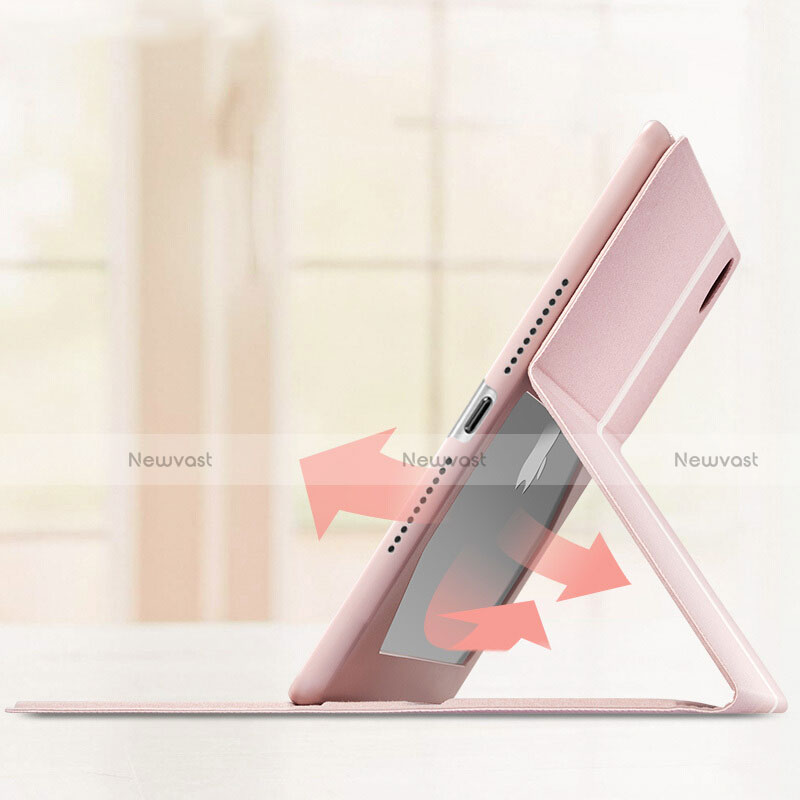 Leather Case Stands Flip Cover L05 for Apple New iPad 9.7 (2018) Pink