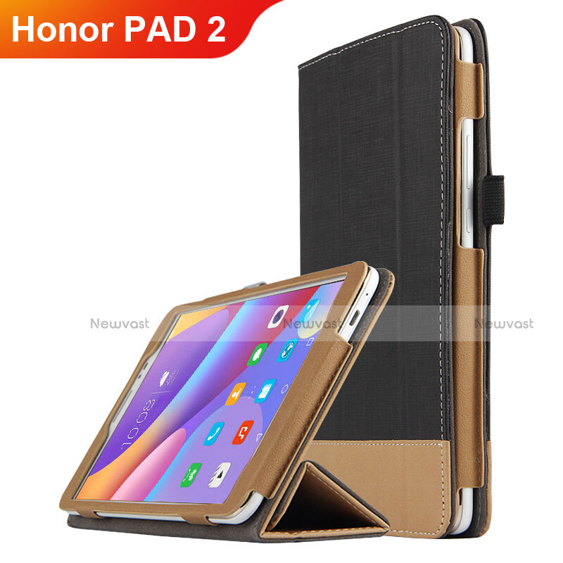 Leather Case Stands Flip Cover L05 for Huawei Honor Pad 2 Black