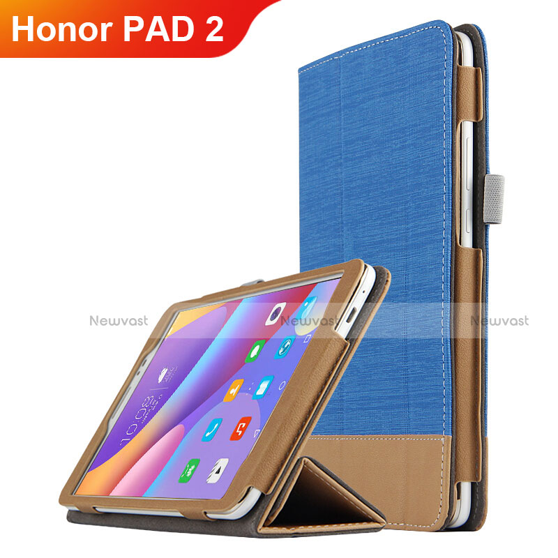 Leather Case Stands Flip Cover L05 for Huawei Honor Pad 2 Blue
