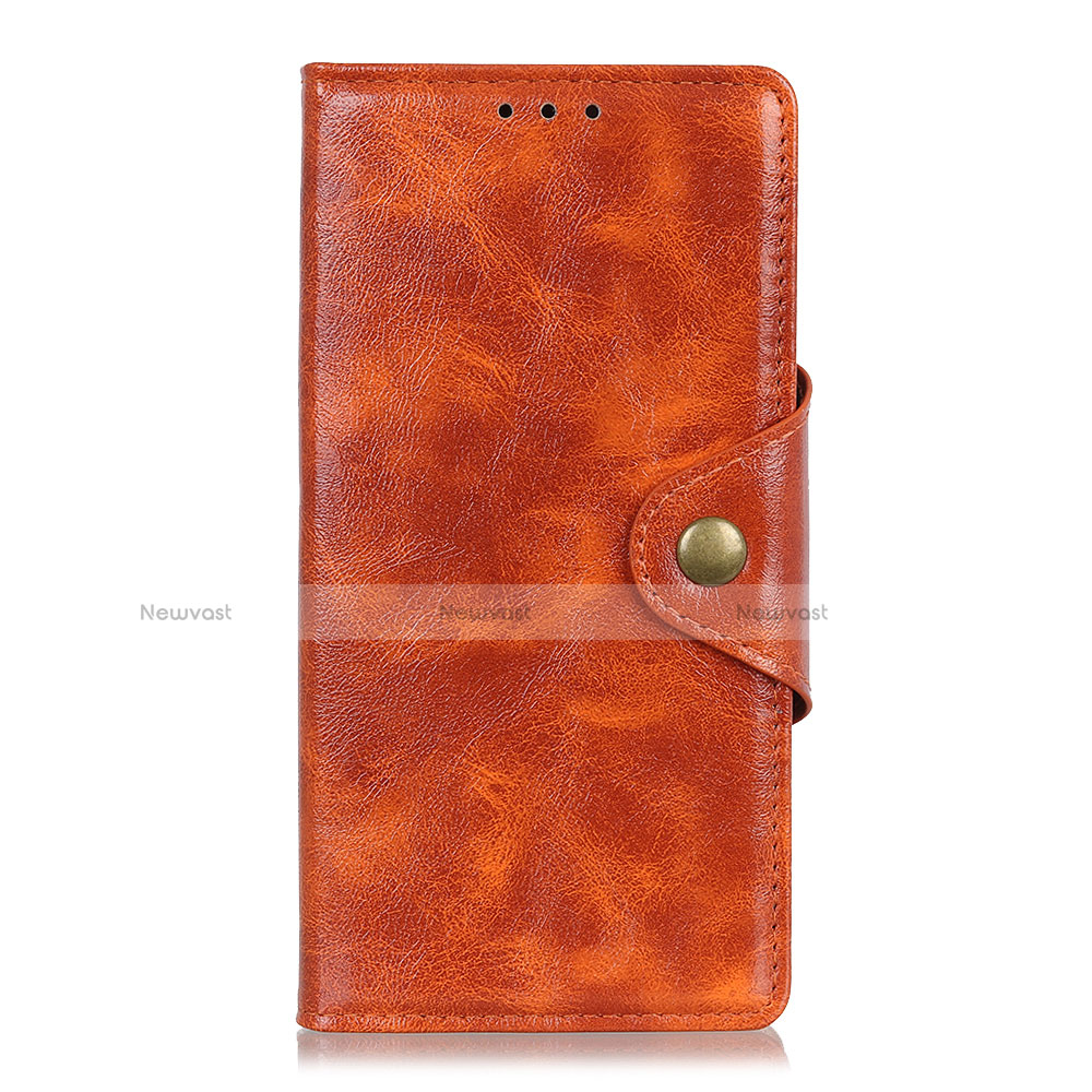 Leather Case Stands Flip Cover L05 Holder for Alcatel 1S (2019) Orange