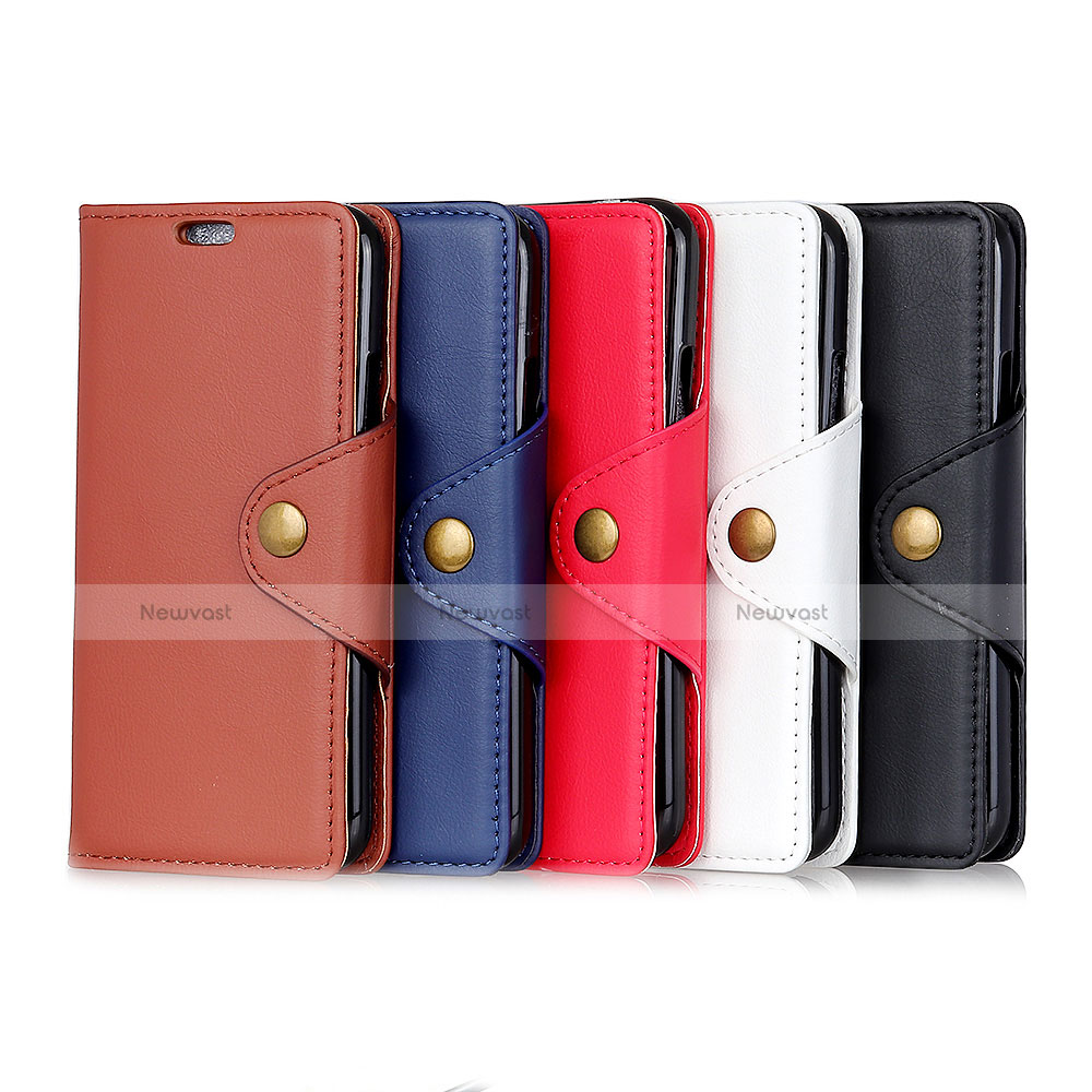Leather Case Stands Flip Cover L05 Holder for Alcatel 1X (2019)