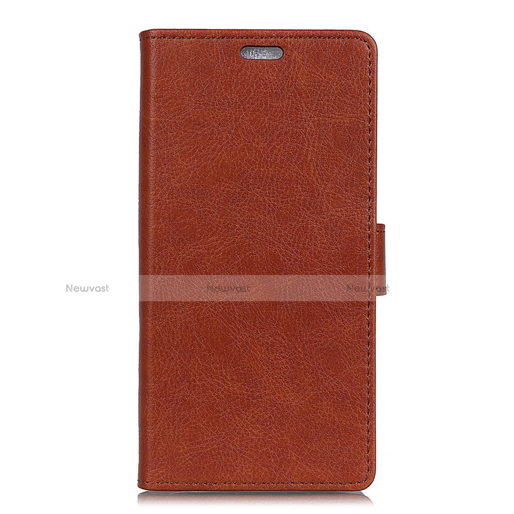 Leather Case Stands Flip Cover L05 Holder for Asus Zenfone Max Plus M1 ZB570TL Red Wine