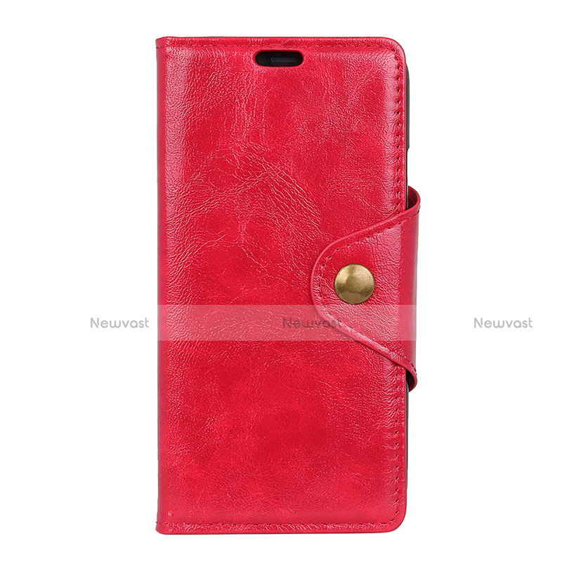 Leather Case Stands Flip Cover L05 Holder for Asus Zenfone Max Pro M2 ZB631KL Red