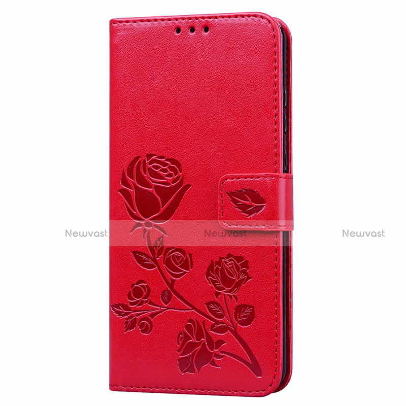 Leather Case Stands Flip Cover L05 Holder for Huawei Honor 9A Red