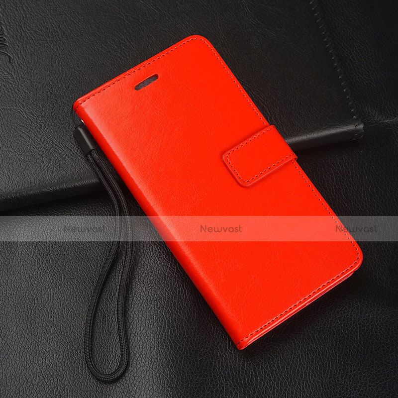 Leather Case Stands Flip Cover L05 Holder for Huawei Honor 9X Pro Red