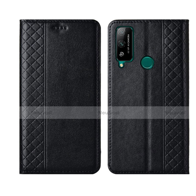 Leather Case Stands Flip Cover L05 Holder for Huawei Honor Play4T Black