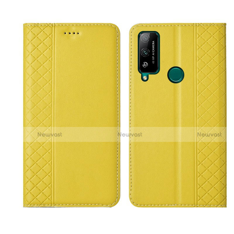 Leather Case Stands Flip Cover L05 Holder for Huawei Honor Play4T Yellow