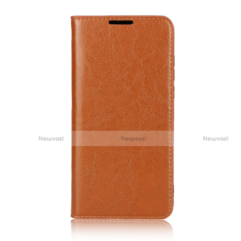 Leather Case Stands Flip Cover L05 Holder for Huawei Nova 4e Orange