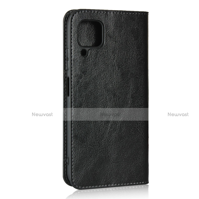 Leather Case Stands Flip Cover L05 Holder for Huawei Nova 6 SE Black