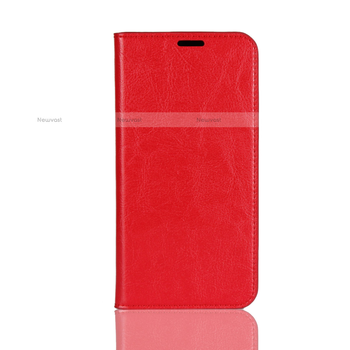 Leather Case Stands Flip Cover L05 Holder for Huawei P Smart (2019) Red