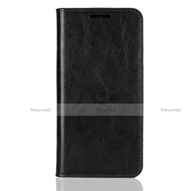 Leather Case Stands Flip Cover L05 Holder for Huawei P20 Lite Black