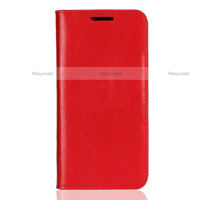 Leather Case Stands Flip Cover L05 Holder for Huawei P20 Lite Red