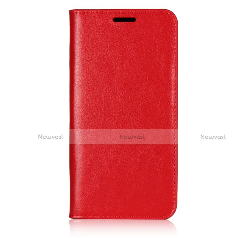 Leather Case Stands Flip Cover L05 Holder for Huawei P20 Red