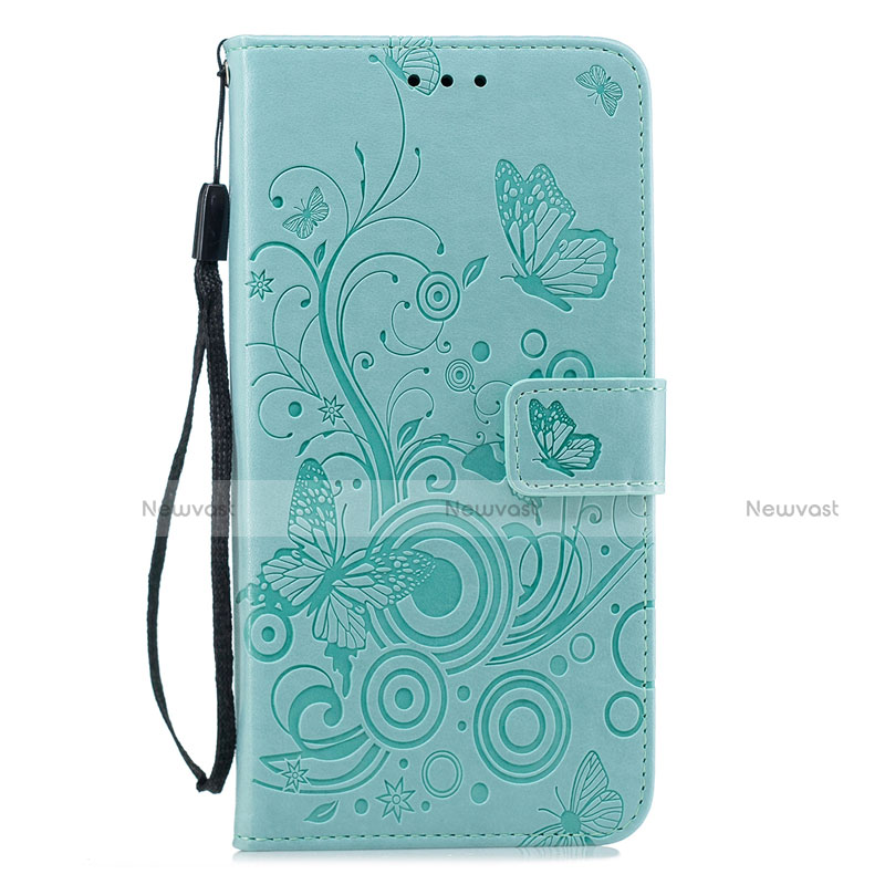 Leather Case Stands Flip Cover L05 Holder for Huawei P30 Cyan