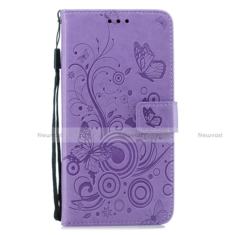 Leather Case Stands Flip Cover L05 Holder for Huawei P30 Purple