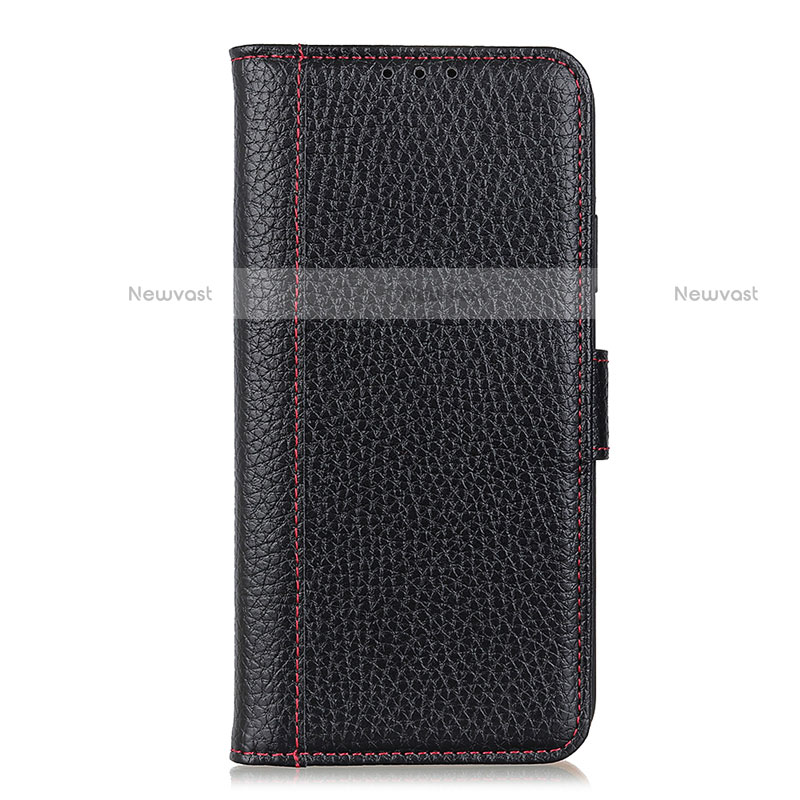 Leather Case Stands Flip Cover L05 Holder for LG Velvet 4G Black