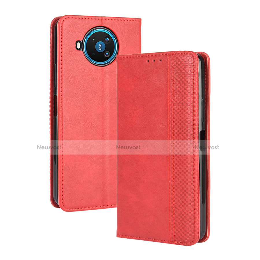 Leather Case Stands Flip Cover L05 Holder for Nokia 8.3 5G Red