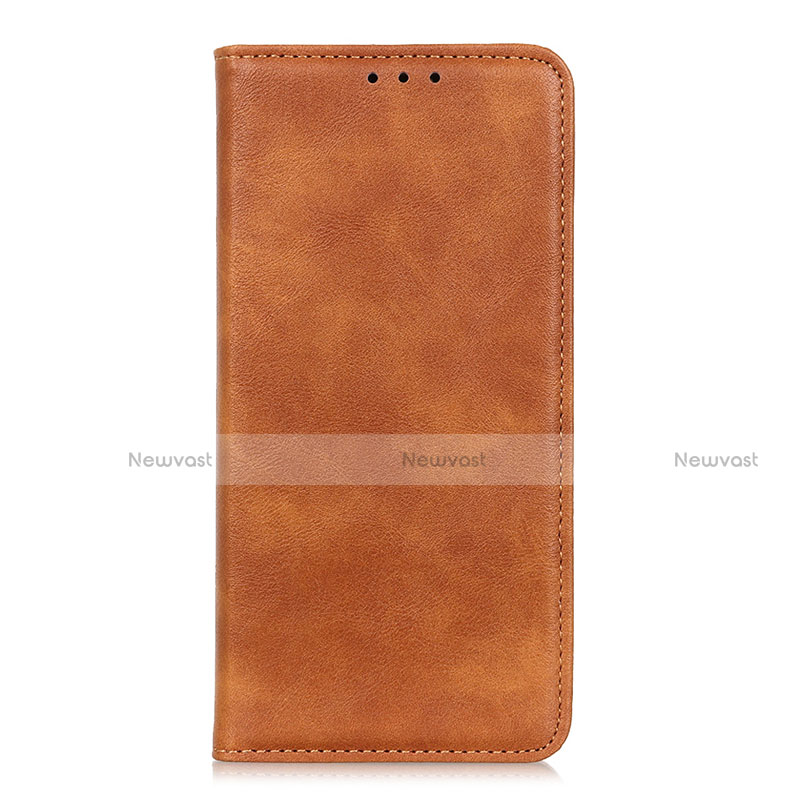 Leather Case Stands Flip Cover L05 Holder for OnePlus Nord N10 5G Brown