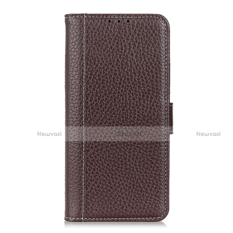 Leather Case Stands Flip Cover L05 Holder for Oppo Find X2 Pro Brown