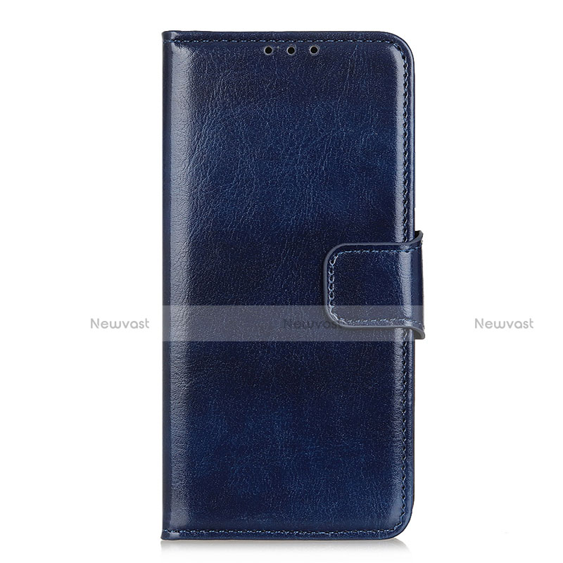 Leather Case Stands Flip Cover L05 Holder for Oppo Reno4 Lite Blue