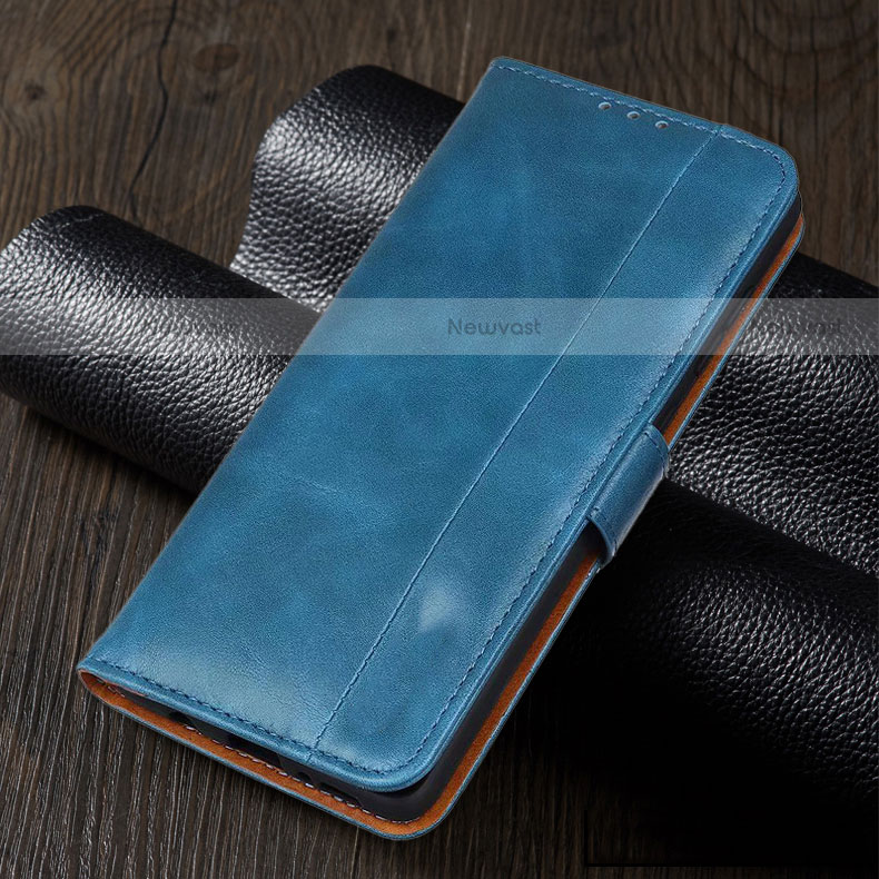 Leather Case Stands Flip Cover L05 Holder for Oppo Reno4 Z 5G Sky Blue