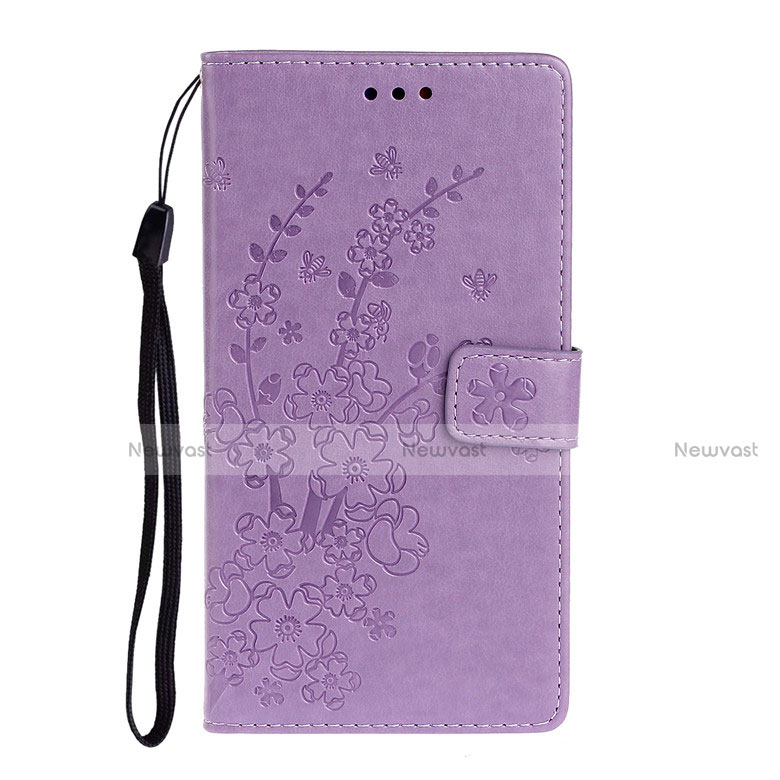 Leather Case Stands Flip Cover L05 Holder for Samsung Galaxy A51 5G Purple