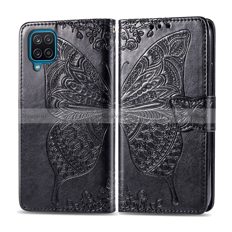 Leather Case Stands Flip Cover L05 Holder for Samsung Galaxy M12