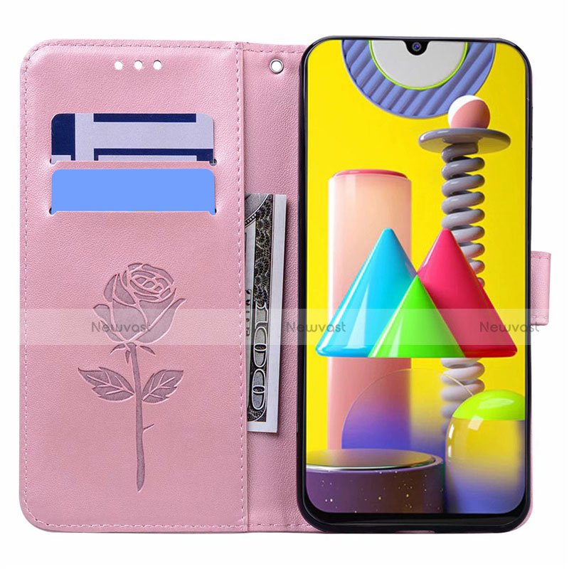 Leather Case Stands Flip Cover L05 Holder for Samsung Galaxy M21s