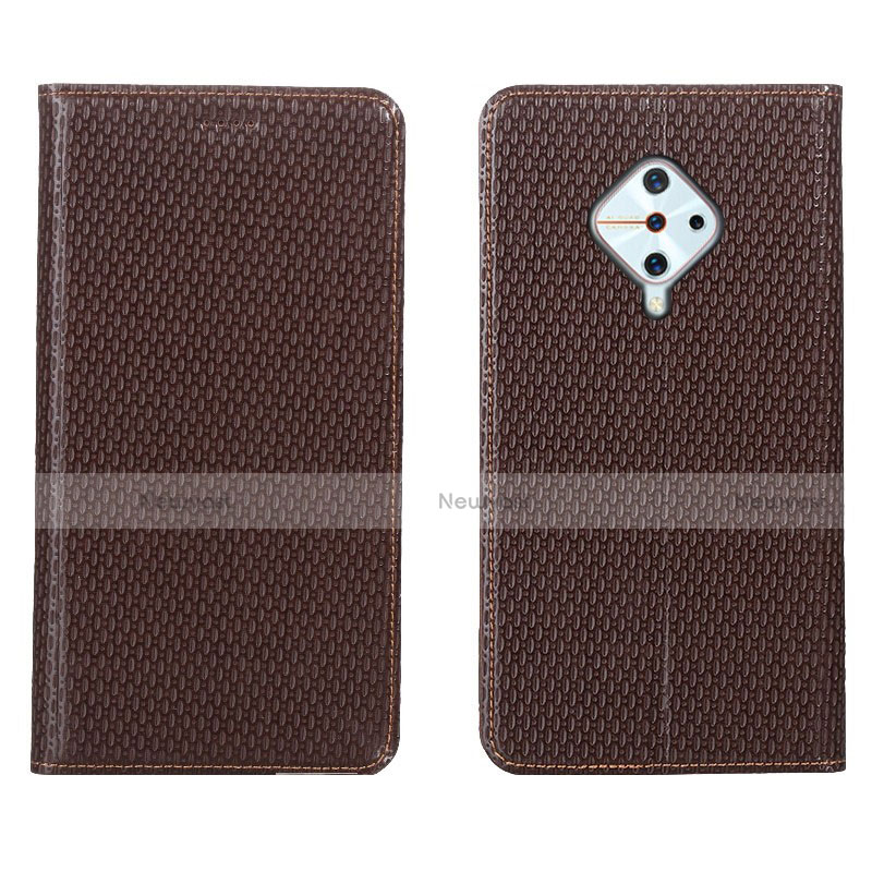 Leather Case Stands Flip Cover L05 Holder for Vivo X50 Lite