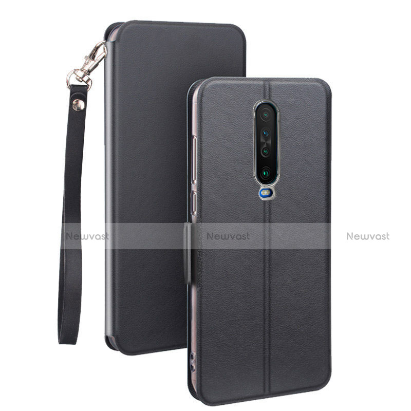 Leather Case Stands Flip Cover L05 Holder for Xiaomi Redmi K30 5G Black