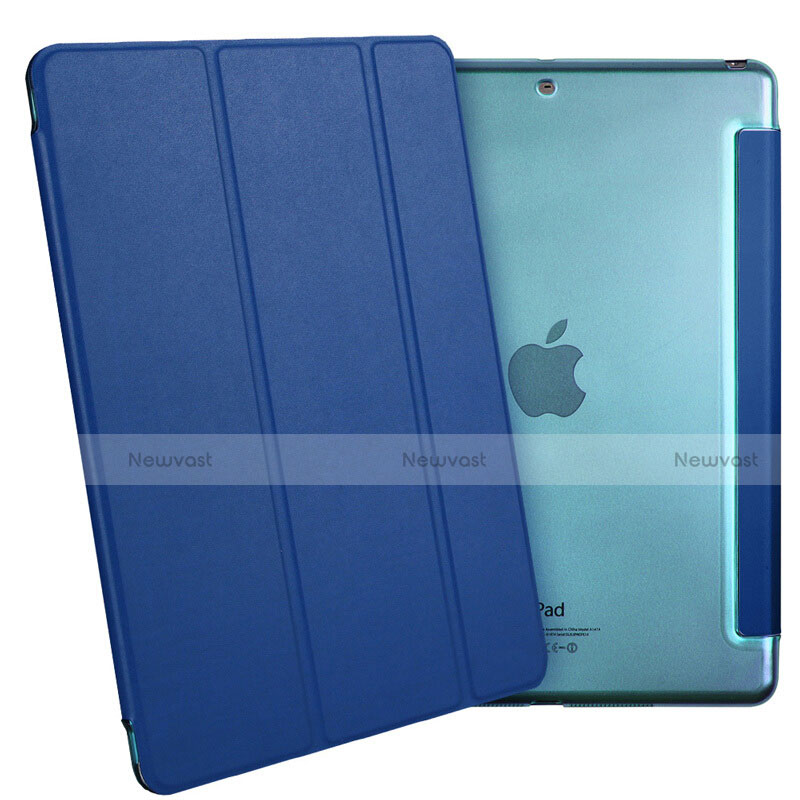 Leather Case Stands Flip Cover L06 for Apple iPad Mini 2 Blue