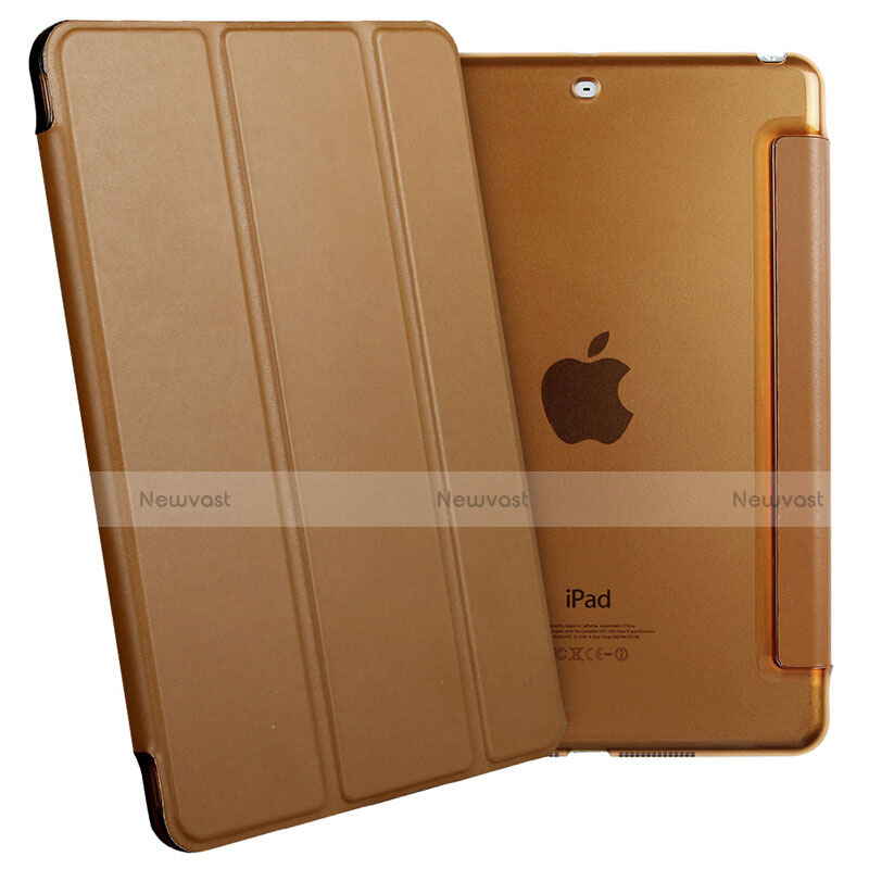 Leather Case Stands Flip Cover L06 for Apple iPad Mini 2 Brown