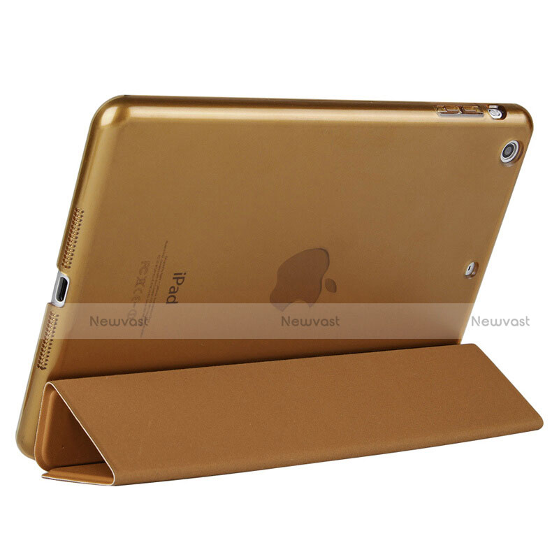 Leather Case Stands Flip Cover L06 for Apple iPad Mini 2 Brown