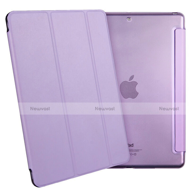 Leather Case Stands Flip Cover L06 for Apple iPad Mini 2 Purple