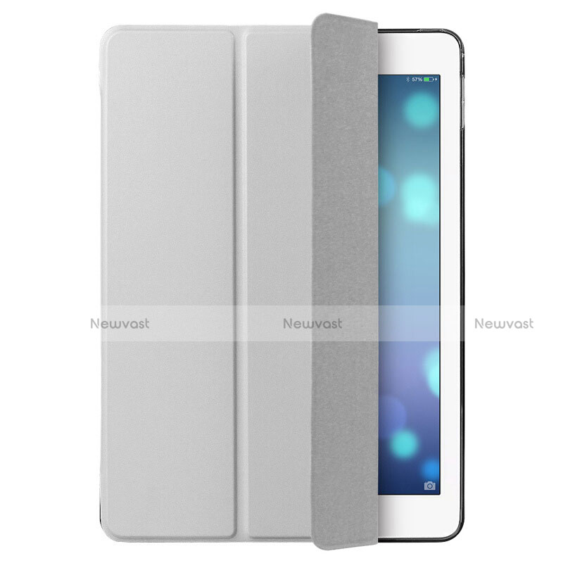 Leather Case Stands Flip Cover L06 for Apple iPad Mini 2 Silver