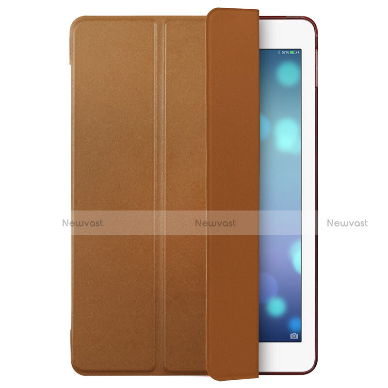 Leather Case Stands Flip Cover L06 for Apple iPad Mini 3 Brown